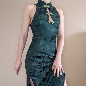 VINTAGE 90s 'Josie' Green fitted dress
